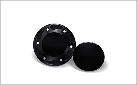 Black anodize 45T pulley/idler pulley covers for 2.25